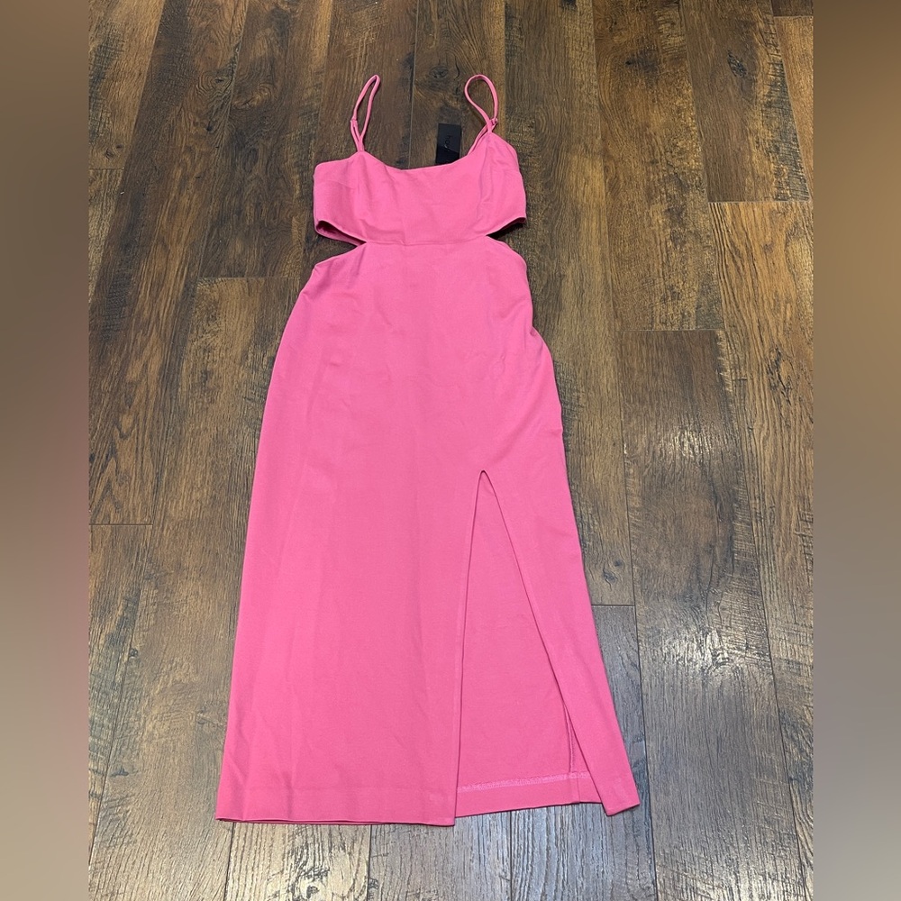 NEW Revolve H:ours Haydon Sleeveless Cutout Midi Dress pink Size medium NWT